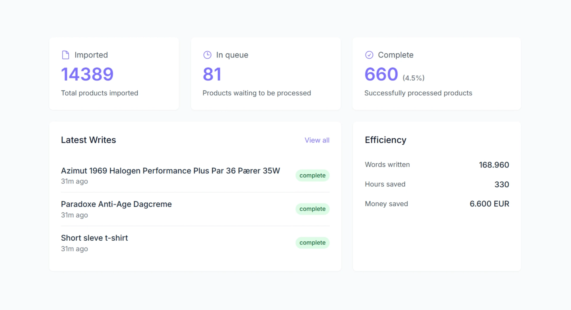 Surgent dashboard interface