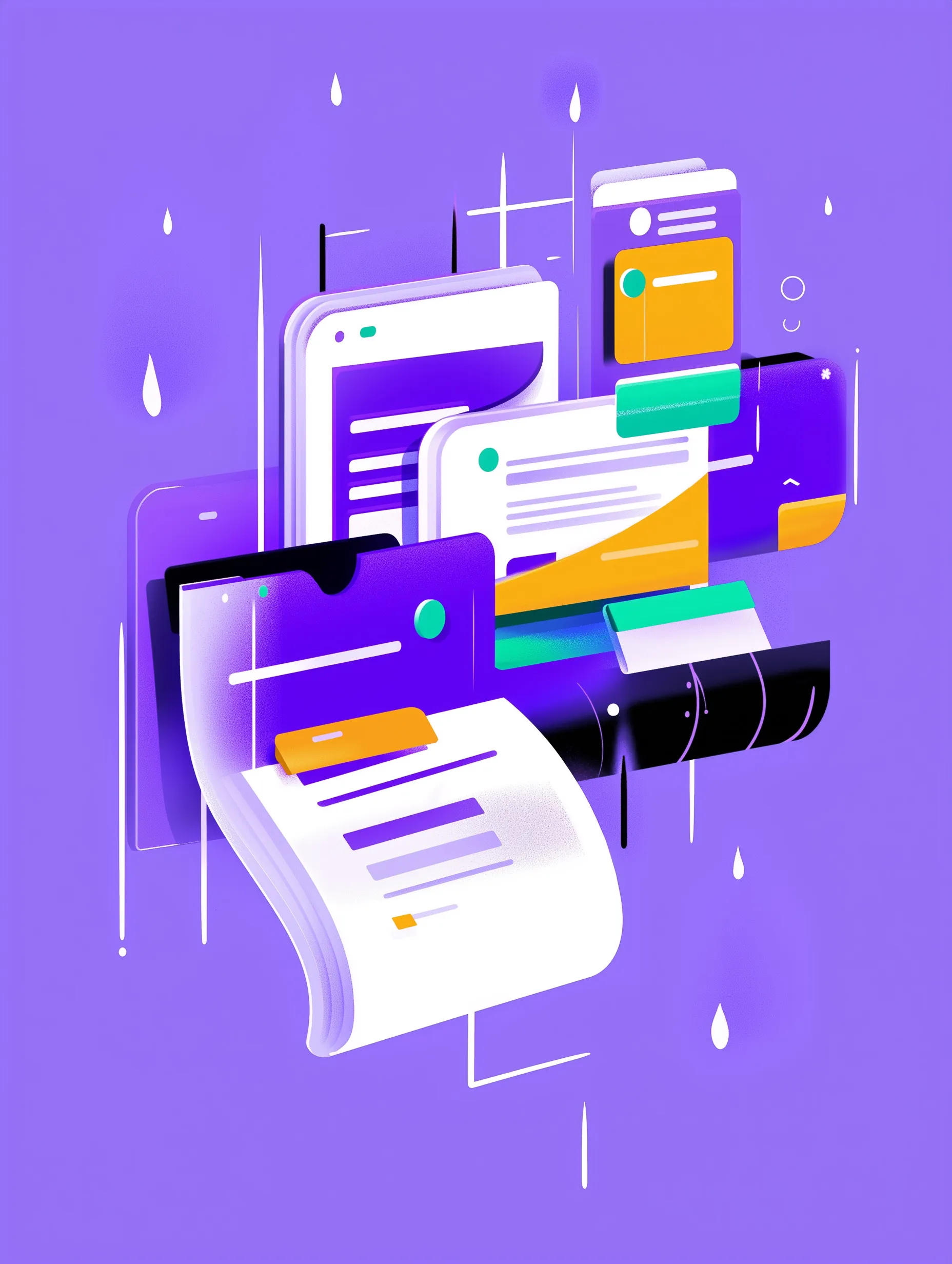 Illustration of documents